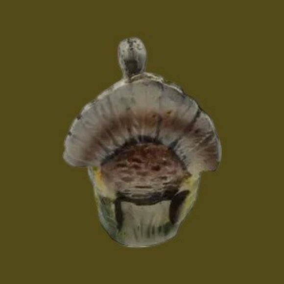 MCM Vintage Turkeys salt & pepper Set ceramic Tom & Hen Thanksgiving Grannycore - Picture 14 of 14